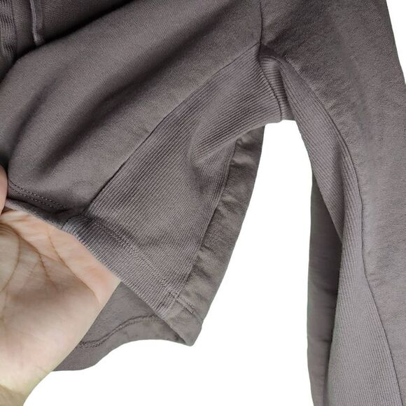 Gymshark Taupe Mauve Cropped Hoodie with Logo Front - Picture 6 of 7